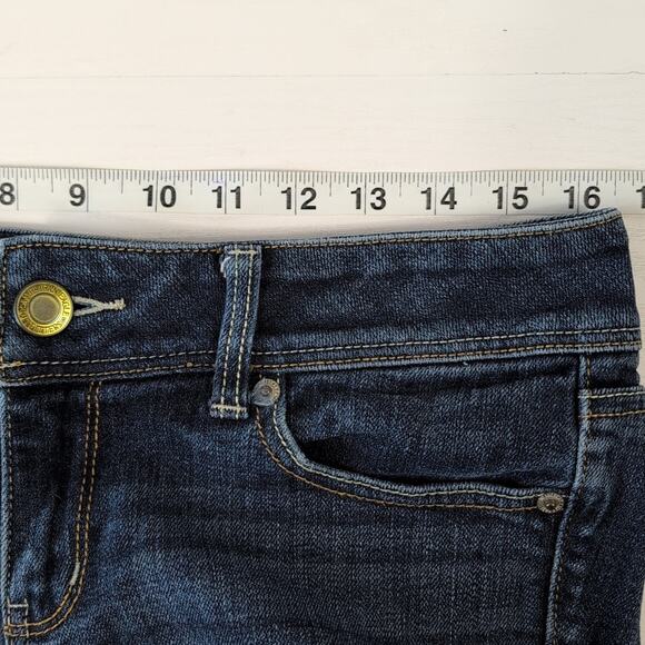 American Eagle Slim Boot Jeans Womens 8R Blue Stretch Low Rise Bootcut Denim - Picture 11 of 16